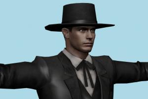 Chris Western Resident-Evil, RE, resident, evil, man, male, people, human, xna, characters, rigged